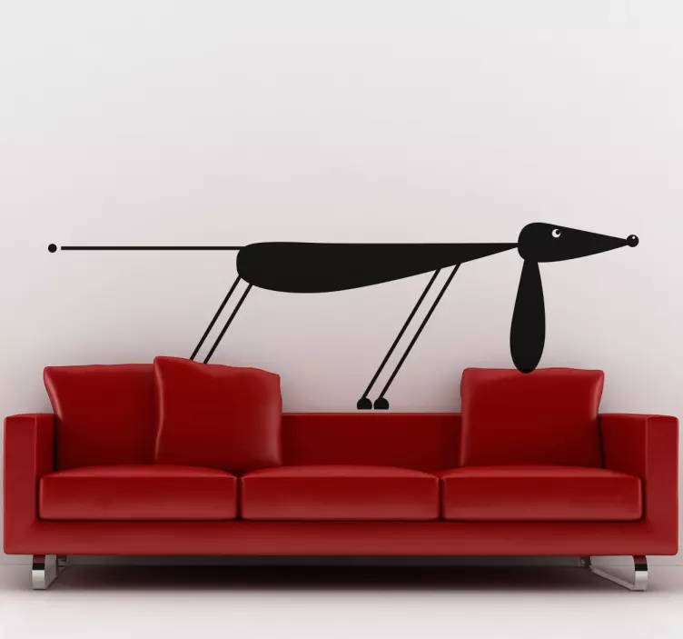 αυτοκόλλητο τοίχου dachshund - TenStickers