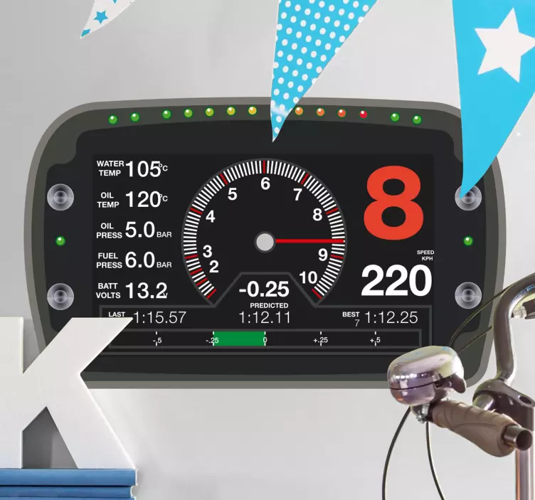 αυτοκόλλητο τοίχου ράλι ταμπλό - TenStickers