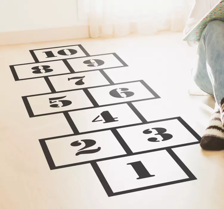 μοντέρνο παιδικό decal hopscotch - TenStickers