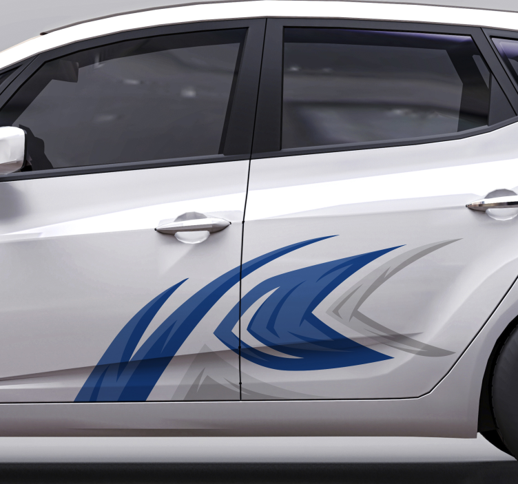 αυτοκόλλητο σε γαλάζιο αυτοκίνητο - TenStickers