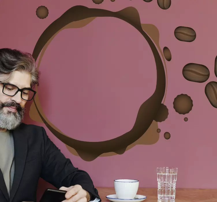 διακοσμητικό αυτοκόλλητο σχέδιο λεκέδων καφέ - TenStickers