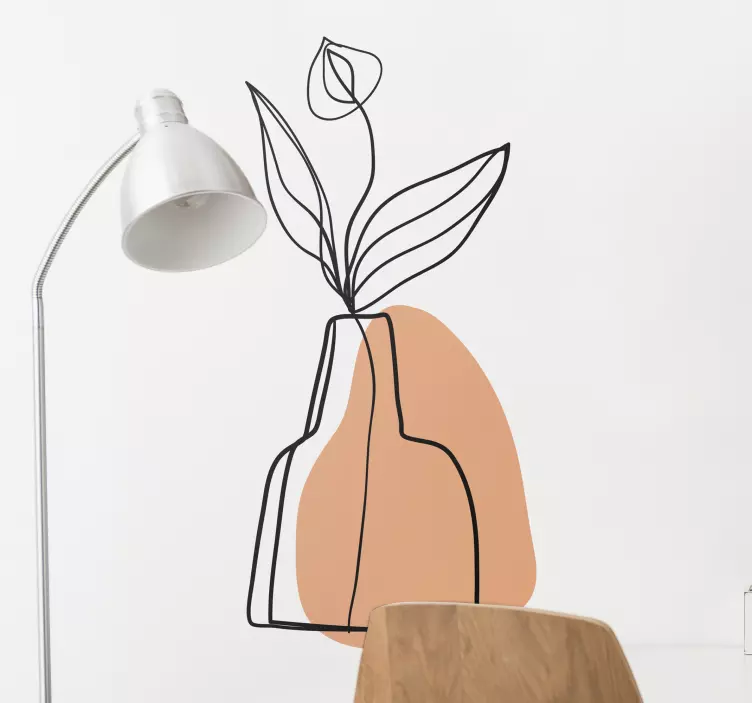 Διακοσμητικό αυτοκόλλητο Στυλιζαρισμένο Βάζο Λουλουδιών - TenStickers