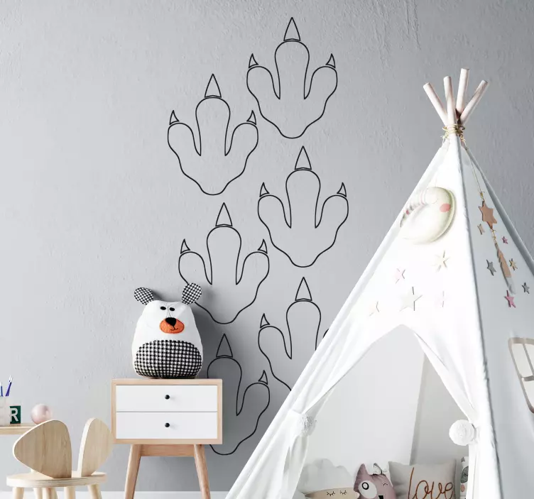 αυτοκόλλητο τοίχου με βινύλιο ποδιών δεινοσαύρου - TenStickers