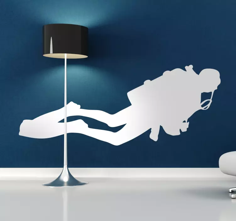 αυτοκόλλητο δύτης σιλουέτα - TenStickers