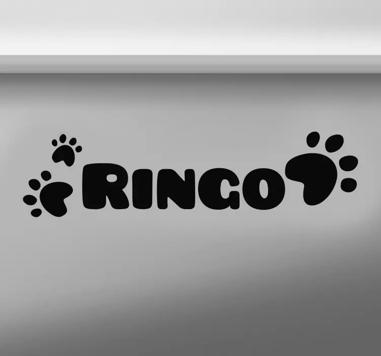 αυτοκόλλητο προσαρμόσιμο όνομα ονόματος σκύλου - TenStickers