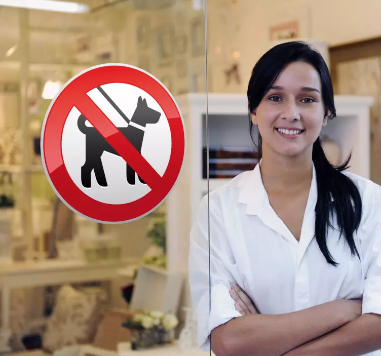 αυτοκόλλητο απαγορευμένο σημάδι σκύλων - TenStickers