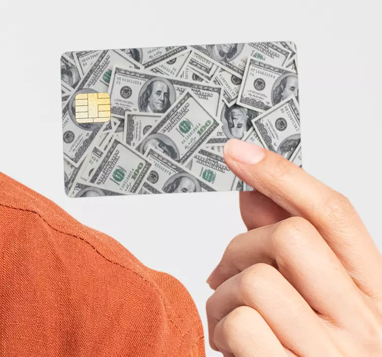 αυτοκόλλητο βινυλίου κάρτα δολαρίων - TenStickers