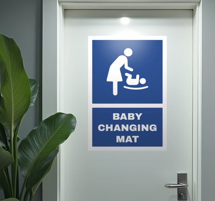 Αυτοκόλλητο πόρτας baby changing mat - TenStickers