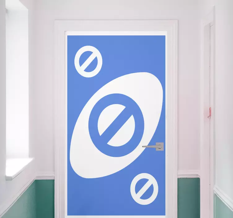 Αυτοκόλλητο πόρτας καθαρό κυκλικό σχέδιο - TenStickers