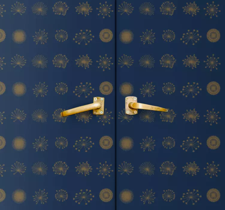 Αυτοκόλλητο πόρτας εορταστικά γεωμετρικά μοτίβα - TenStickers