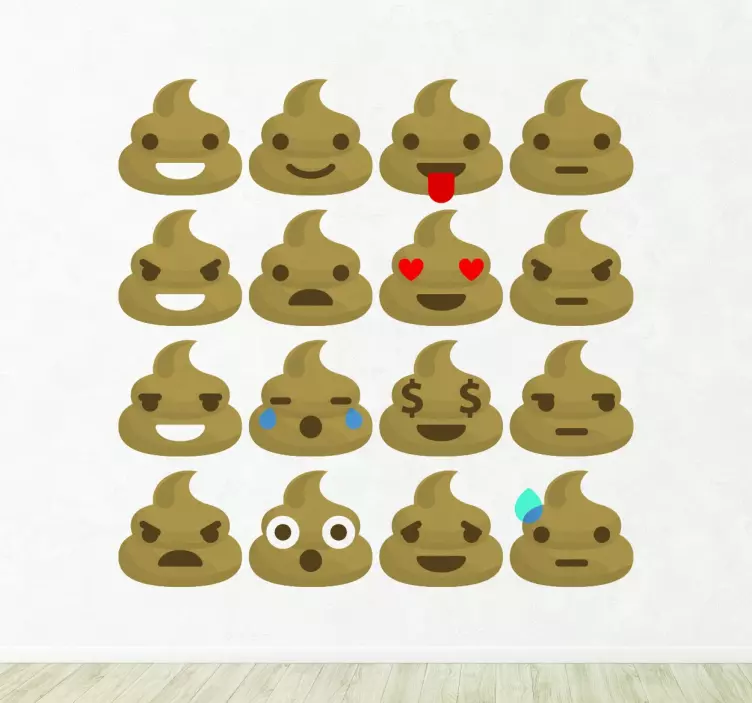 αυτοκόλλητα emoji περιττωμάτων - TenStickers