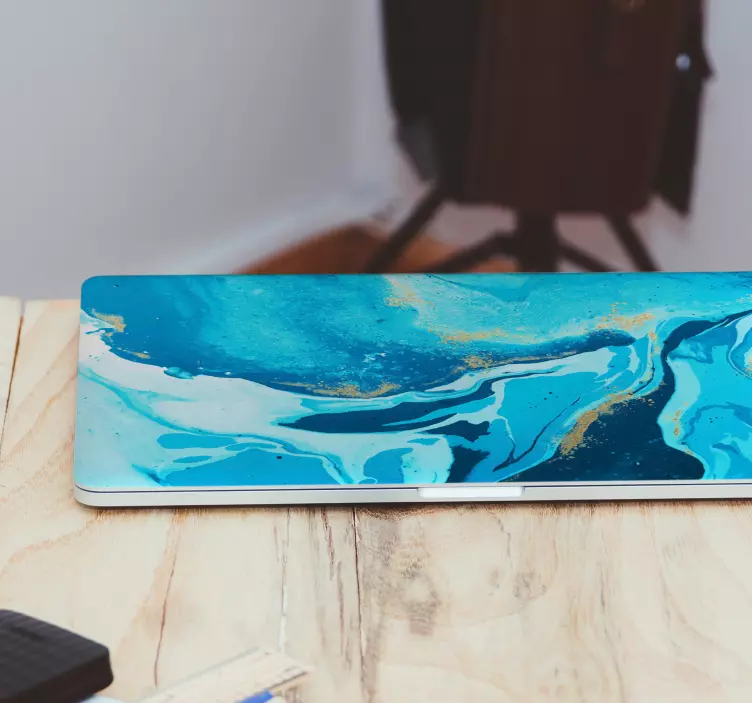 αυτοκόλλητο φορητό υπολογιστή με μπλε χρώμα - TenStickers