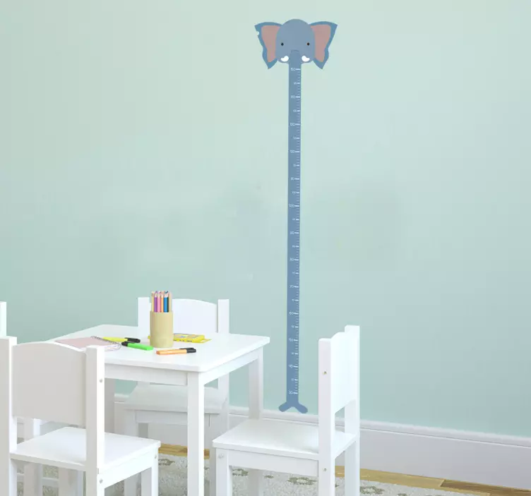 αυτοκόλλητο παιδικό διάγραμμα ύψους ελέφαντα - TenStickers