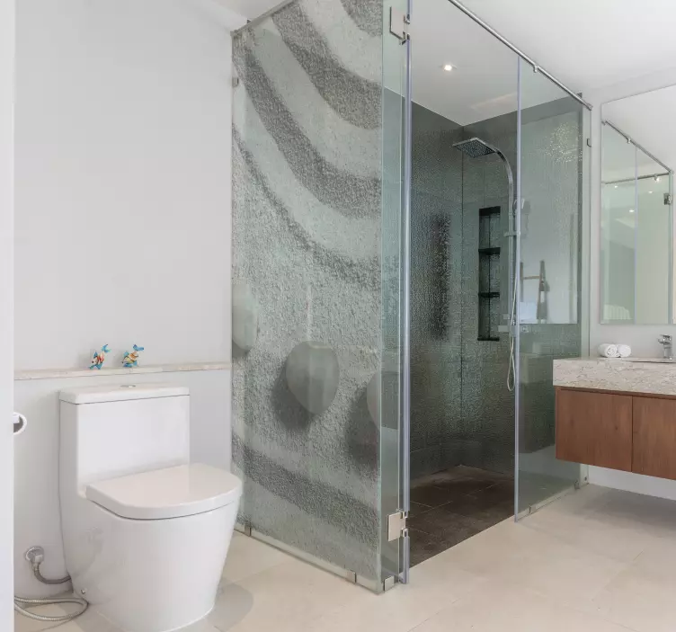 αυτοκόλλητο οθόνης ντους με άμμο περίφραξης - TenStickers