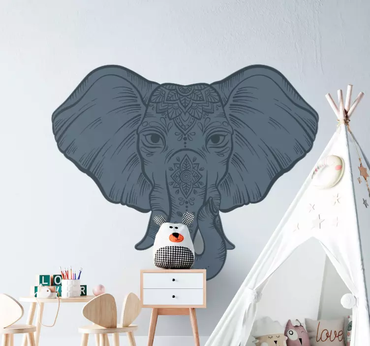 εθνοτικές μάνταλα διακοσμητικά άγρια ζώα decal - TenStickers