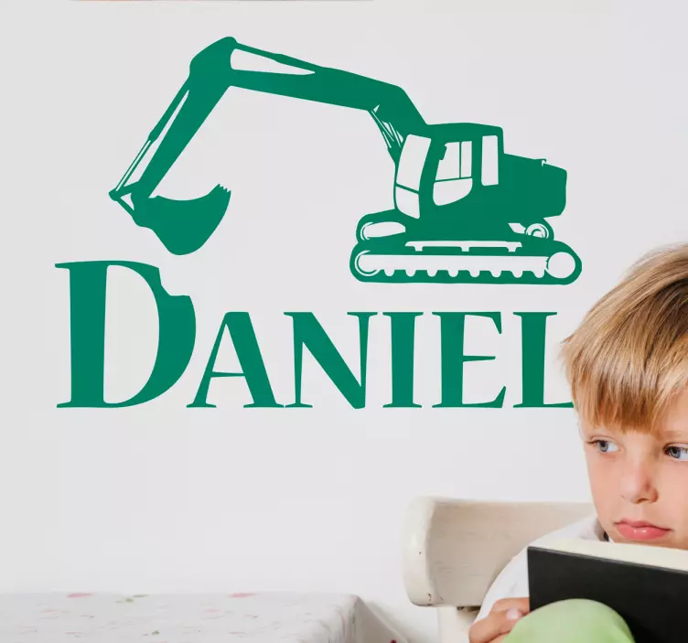αυτοκόλλητο τοίχου εκσκαφέα - TenStickers