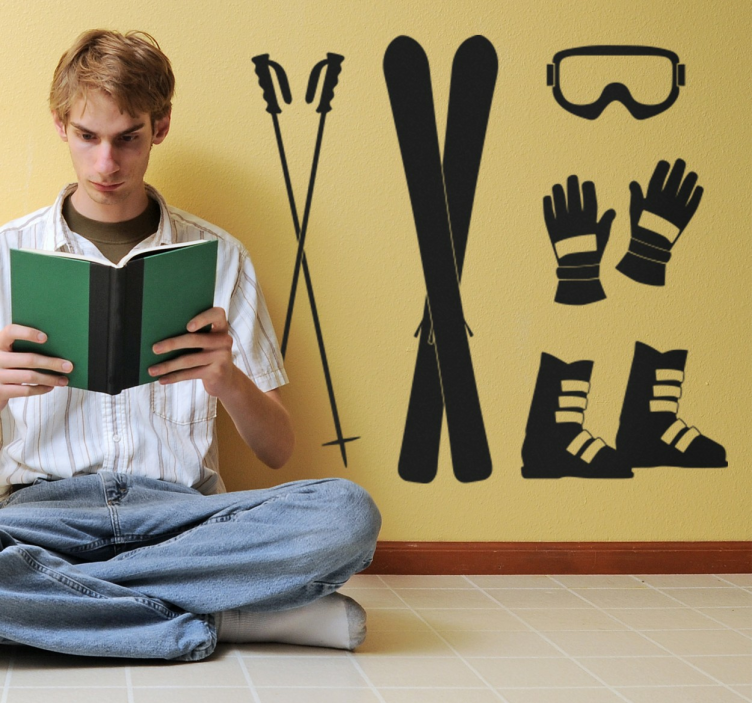 Αυτοκόλλητο για ακραίο σπορ συλλογή ειδών σκι - TenStickers