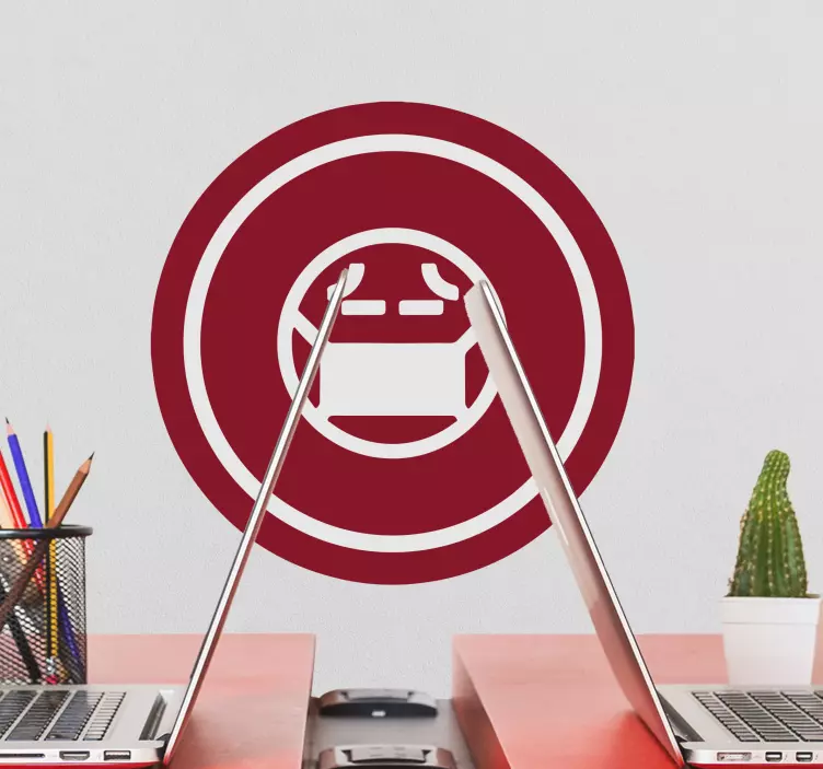 αυτοκόλλητο εικονίδιο προειδοποίησης μάσκας προσώπου - TenStickers