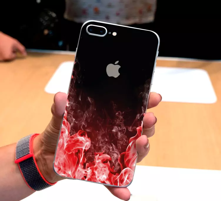 αυτοκόλλητο iphone στυλ φωτιά - TenStickers