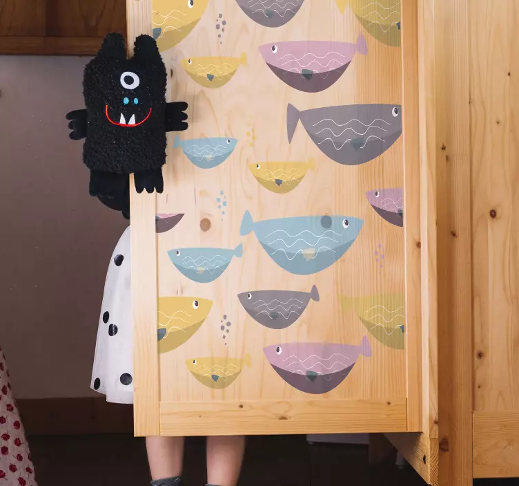 αυτοκόλλητο με υπέροχα έπιπλα ψαριών - TenStickers