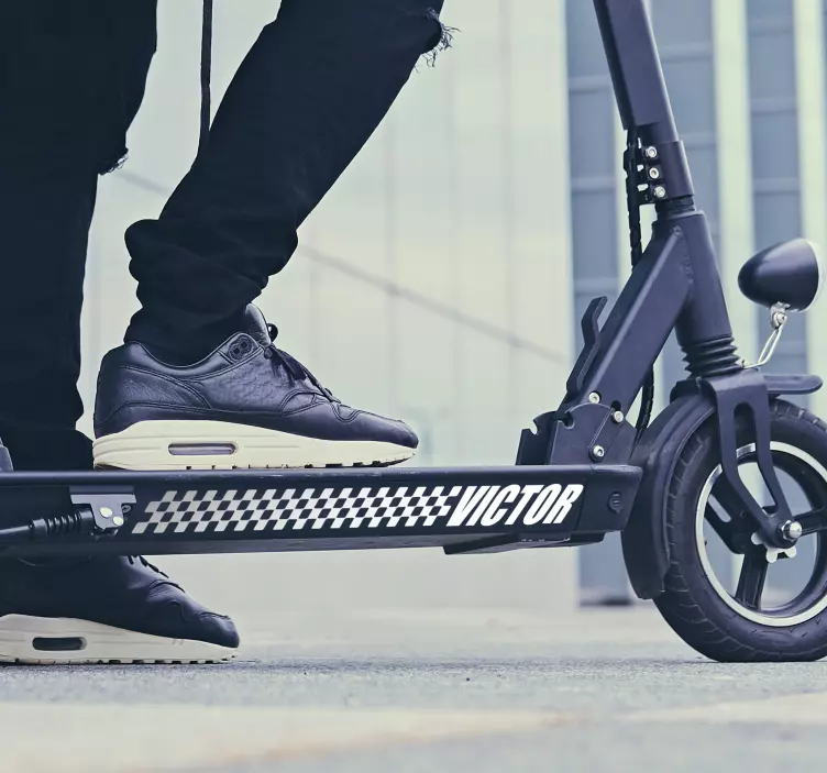 αυτοκόλλητο  σκούτερ Πατίνι Ραγκίνγκ Σημαίας - TenStickers