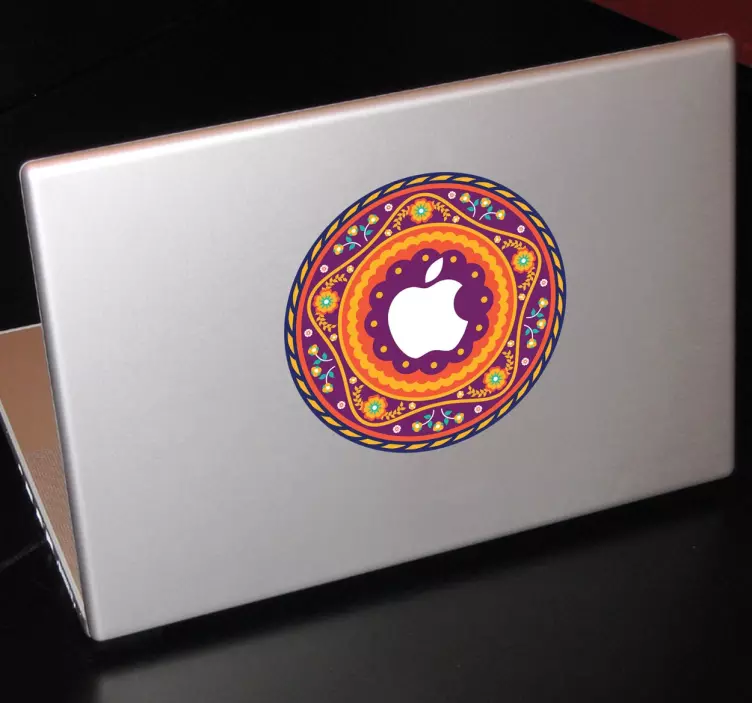 αυτοκόλλητο με μάνταλα floral macbook - TenStickers
