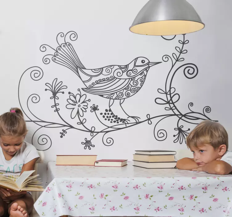 Floral νυχτερινό ντεκόλ - TenStickers