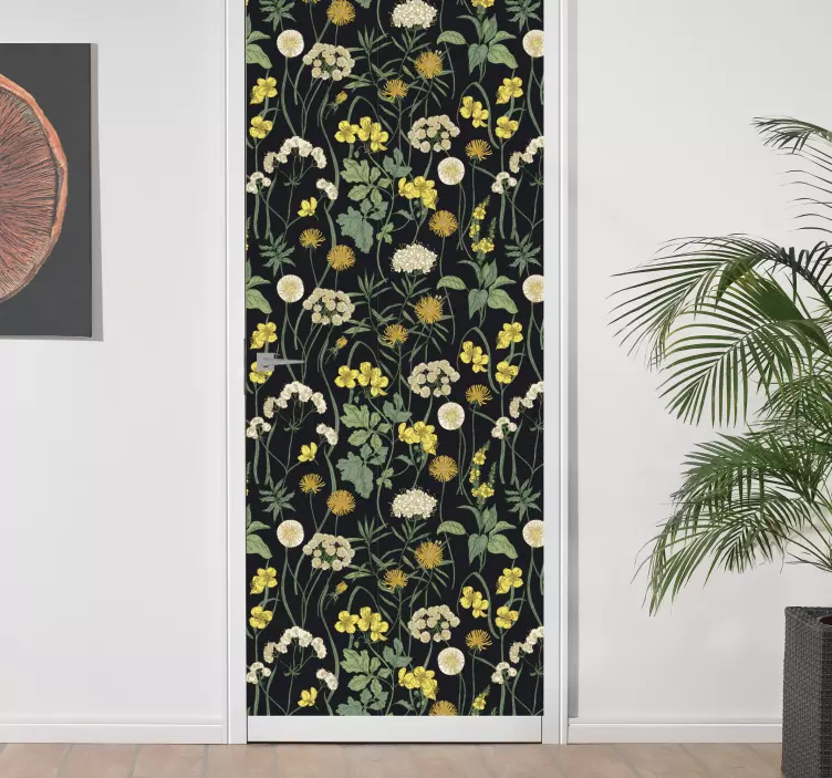 αυτοκόλλητο επίπλων λουλουδάτο μοτίβο - TenStickers