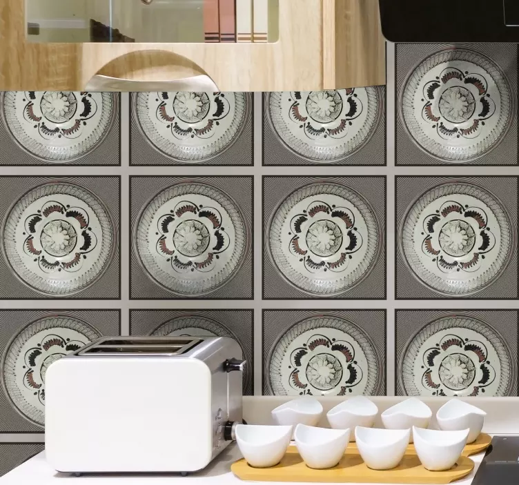 λουλούδι horezu πλακάκι βινυλίου decal - TenStickers