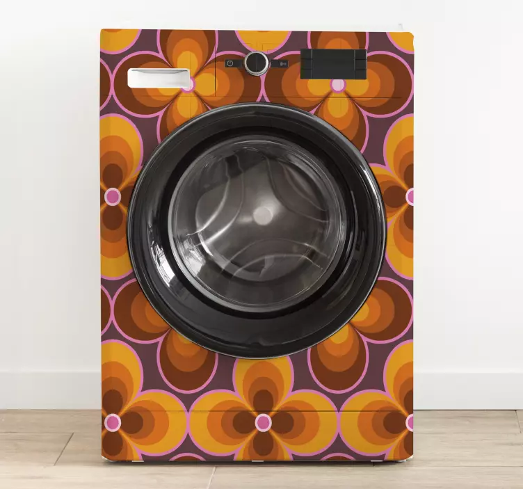 αυτοκόλλητο συσκευή λουλουδιών ρετρό groovy μοτίβο - TenStickers