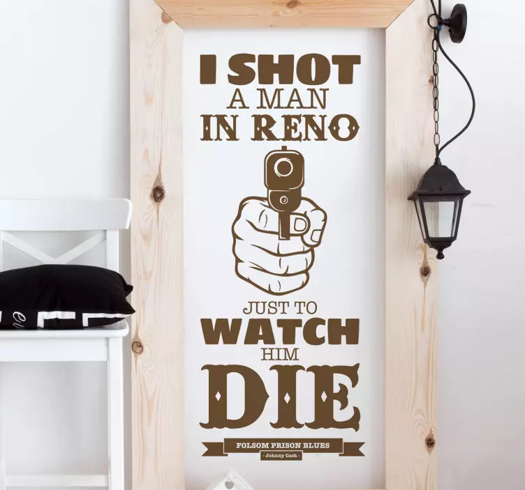 αυτοκόλλητο στίχοι folsom jail - TenStickers