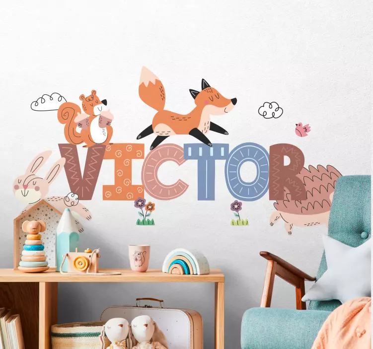 εξατομικευμένο αυτοκόλλητο για παιδιά του δάσους - TenStickers