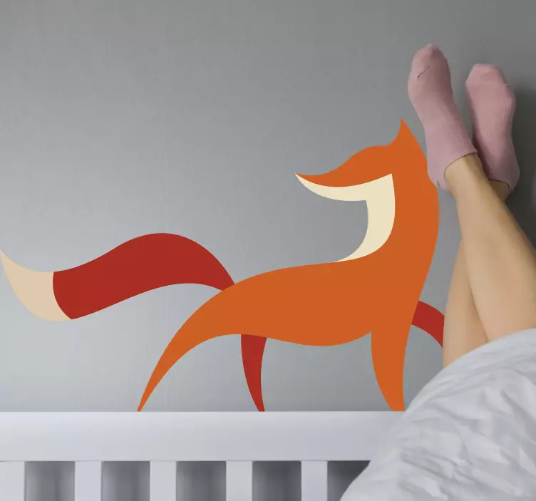 αλεπού λογότυπο άγρια ζώα decal - TenStickers