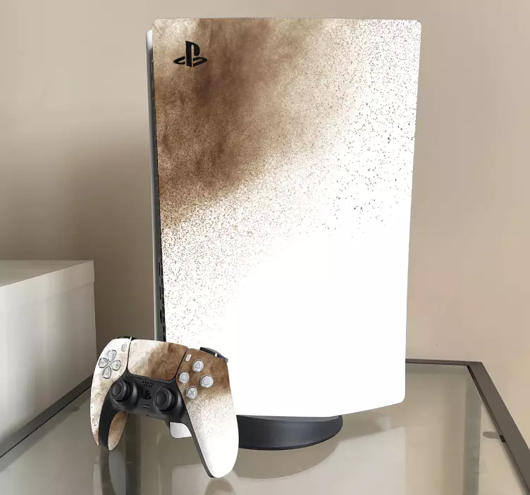 αυτοκόλλητο κατάψυξης κίνησης καφέ σκόνης ps5 - TenStickers