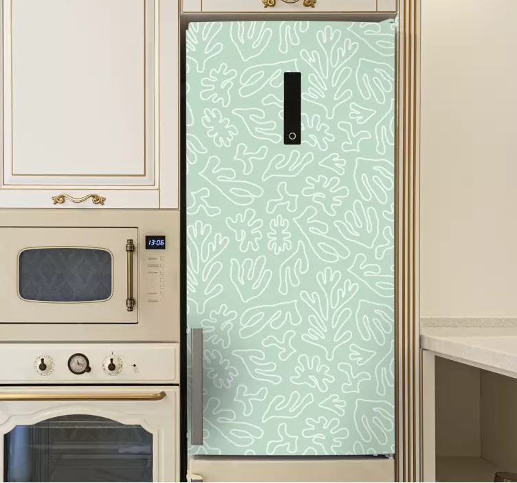 αυτοκόλλητα ψυγεία βοτανικό στυλ σύνθεσης - TenStickers