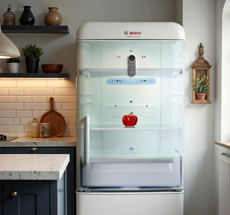 αυτοκόλλητα ψυγεία άδεια ράφια - TenStickers