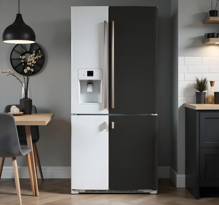 αυτοκόλλητα ψυγεία ολόμαυρο - TenStickers