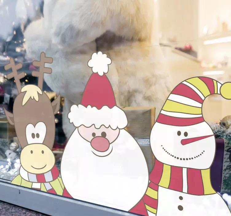 χριστουγεννιάτικο decal μπροστινού παραθύρου - TenStickers