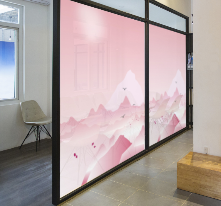 αυτοκόλλητο παράθυρο παγωμένο γραφείο - TenStickers