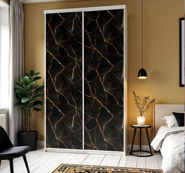 αυτοκόλλητο έπιπλα μαύρο μάρμαρο - TenStickers