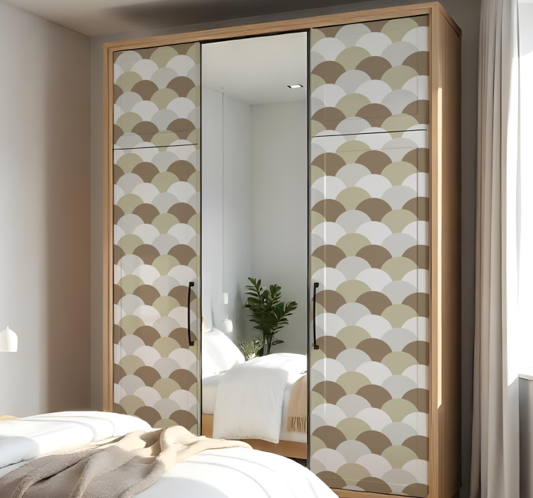 αυτοκόλλητο έπιπλα καφέ λέπια - TenStickers