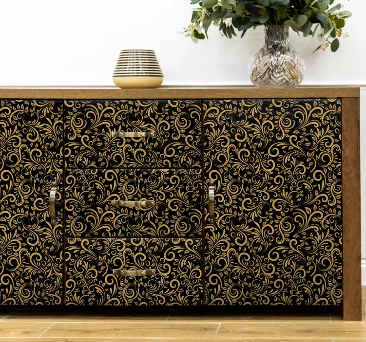 αυτοκόλλητο έπιπλα κομψό μοτίβο στροβιλισμού - TenStickers