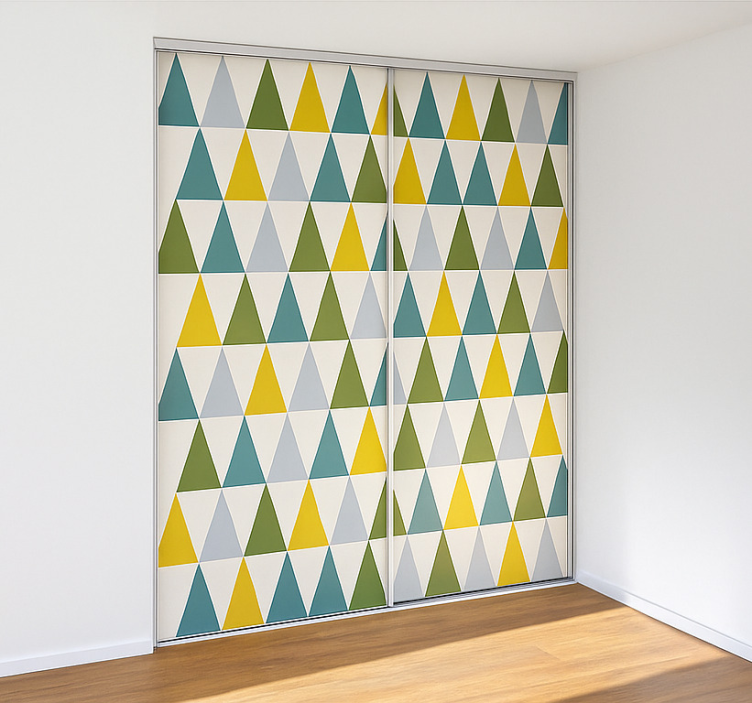 αυτοκόλλητο έπιπλα μινιμαλιστικά τρίγωνα - TenStickers