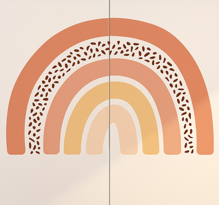 αυτοκόλλητο έπιπλα μισό ουράνιο τόξο σε πάστα - TenStickers