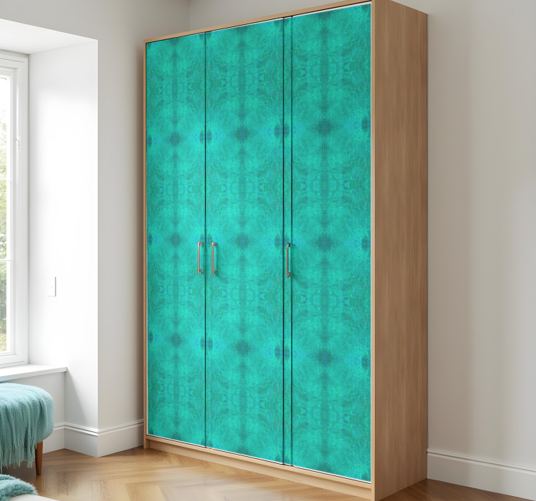 αυτοκόλλητο έπιπλα μοτίβο τυρκουάζ υφής - TenStickers