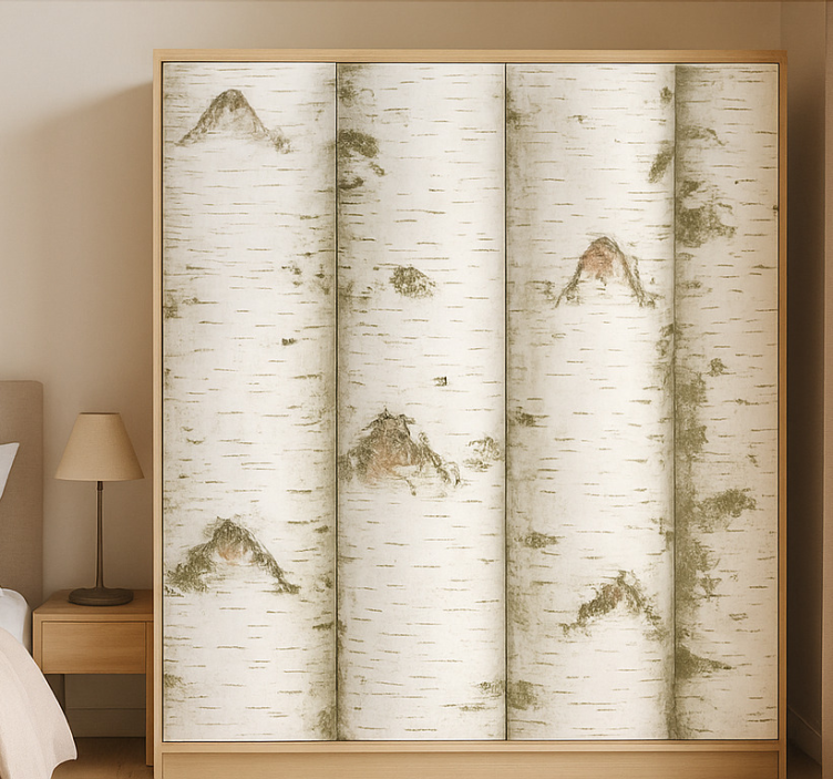 αυτοκόλλητο έπιπλα σχέδια λευκών δέντρων - TenStickers