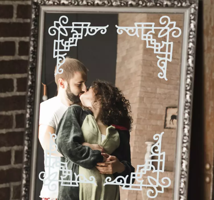 αυτοκόλλητο γεωμετρικού καθρέφτη - TenStickers