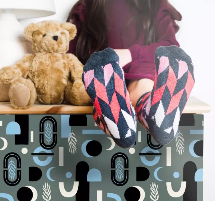 αυτοκόλλητο έπιπλα γεωμετρικά με αφηρημένο σχήμα - TenStickers