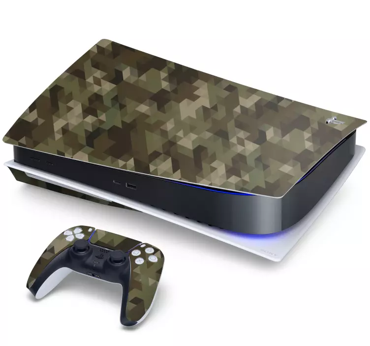 αυτοκόλλητο γεωμετρικού camo ps5 - TenStickers