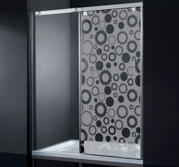 γεωμετρικό λουλουδάτο σχήμα ντους - TenStickers